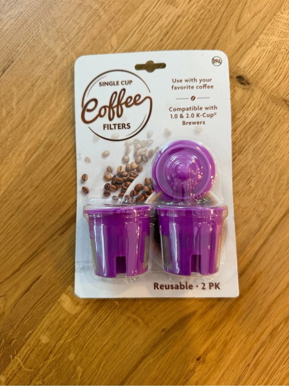 Reusable Single-Cup Coffee Filters - Purple (2 Pack)